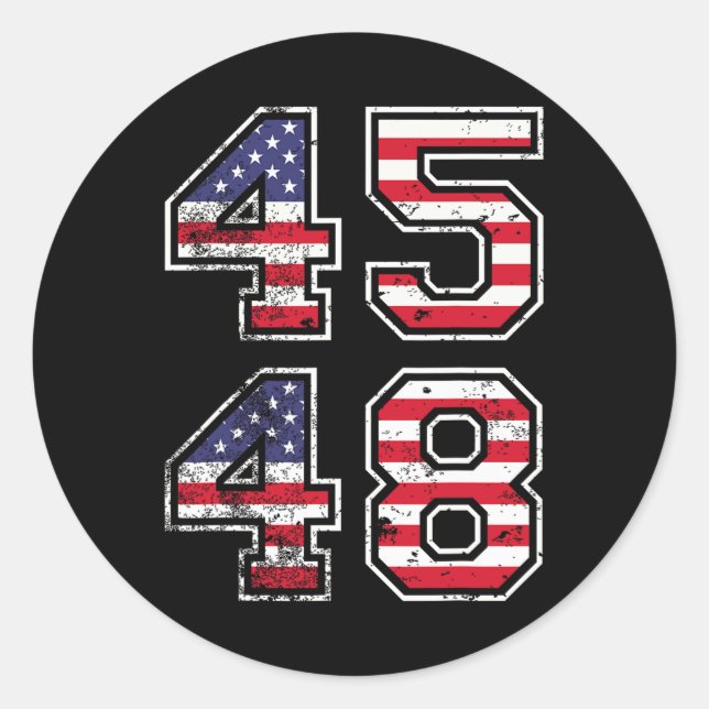 Adesivo Trump 2024 45 48 Vintage (Frente)