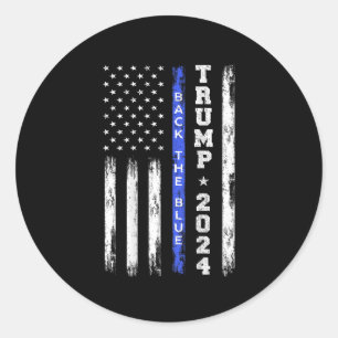 Adesivo Trump 2024 Back The Blue Thin Blue Line American