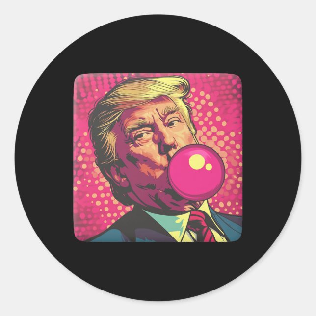 Adesivo Trump 2024 Bubble Gum Pop (Frente)