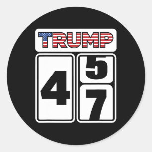 Adesivo Trump 2024 Eleição 47 Vitória do Presidente Inaug