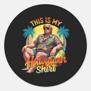 Adesivo Trump 2024 Este Meu Camisa Havaiano Luau Costume P
