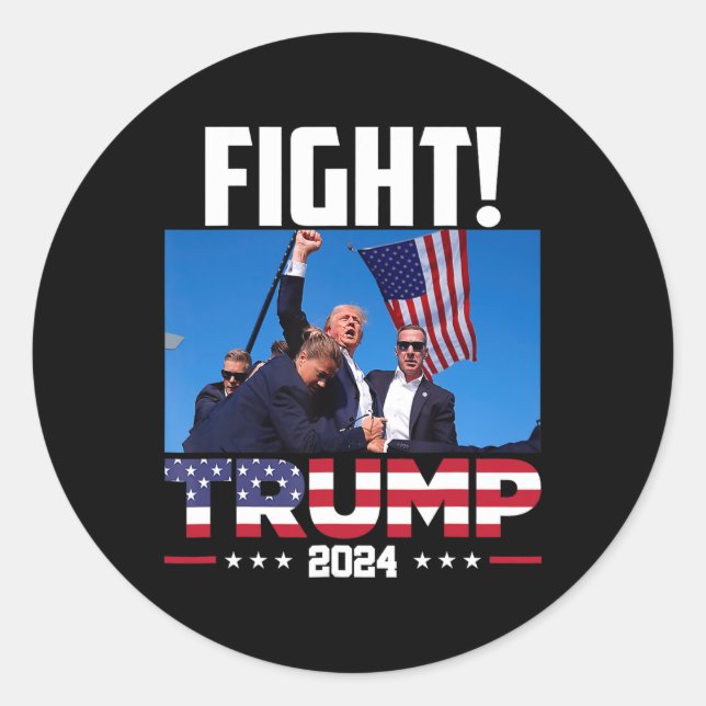 Adesivo Trump 2024 Fight Fist Rally Trump Rally 2024 Ameri (Frente)