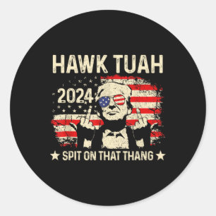 Adesivo Trump 2024 Flag Funny Hawk Tush Middle Finger 24 V