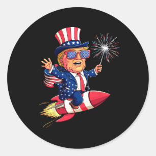 Adesivo Trump 2024 Happy 4 De Julho Trump American Flag