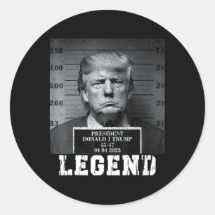 Adesivo Trump 2024 Mugshot Presidente Legend