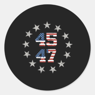 Adesivo Trump 2024, Presidente 45 E 47, Bandeira Americana
