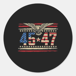 Adesivo Trump 2024, Presidente 45 E 47, Bandeira Americana