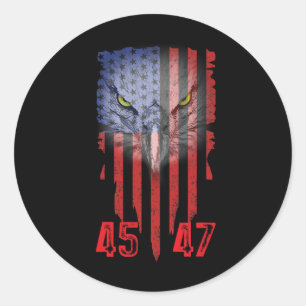 Adesivo Trump 2024, Presidente 45 E 47, Bandeira Americana