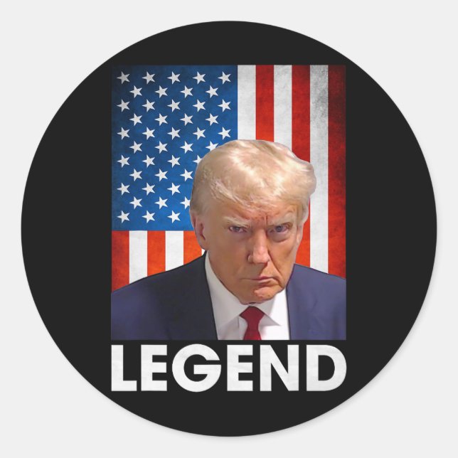 Adesivo Trump 2024 Presidente Legend American Flag (Frente)