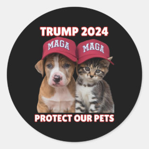 Adesivo Trump 2024 Proteja Nossos Animais Engraçados Comen