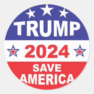 ADESIVO TRUMP 2024 SALVE AMÉRICA