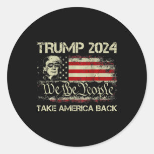 Adesivo Trump 2024 Take America Back American Flag (em seg