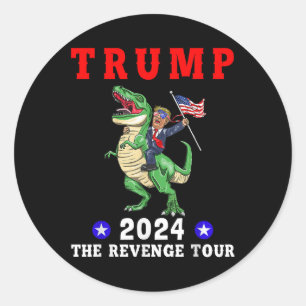 Adesivo Trump 2024 The Revenge Tour Andando Dinossauro Ame