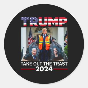 Adesivo Trump 2024 Tire O Lixo Engraçado Garbyge