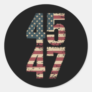 Adesivo Trump 2024 Vintage 45 47