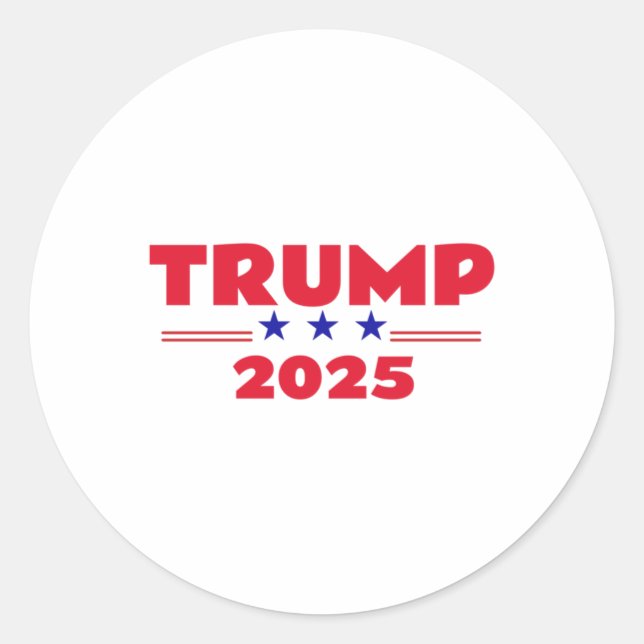 Adesivo Trump 2025" (Frente)