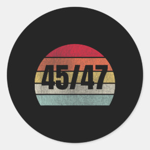 Adesivo Trump 2025 Presidente 45 E 47, Retro Vintage