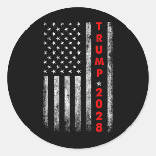 Adesivo Trump 2028 Vote Donald Trump América Flag Vinta