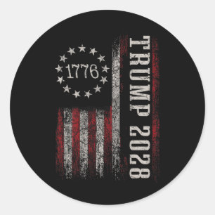 Adesivo Trump 2028 Vote Donald Trump América Flag Vinta