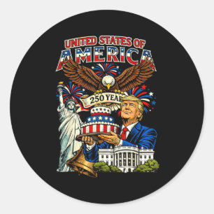 Adesivo Trump 250º aniversário da américa 250 anos 4 de