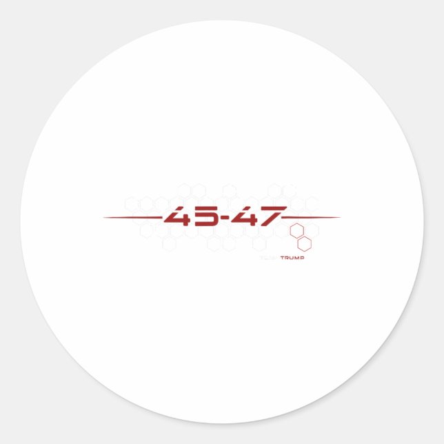 Adesivo Trump 45 47 Design Retro-Futurístico (Frente)