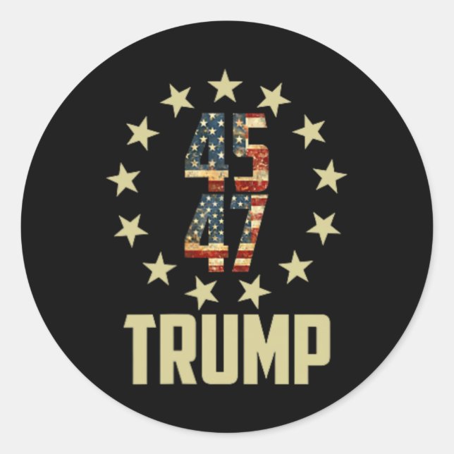Adesivo Trump 45 47 Mega Potus (Frente)