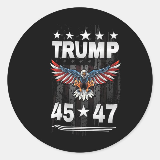 Adesivo Trump 45 47 (no verso) (Frente)
