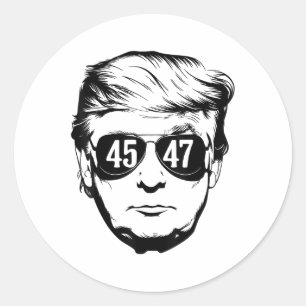 Adesivo Trump 45 47 Pulmões Patrióticos Afastou Trump 202