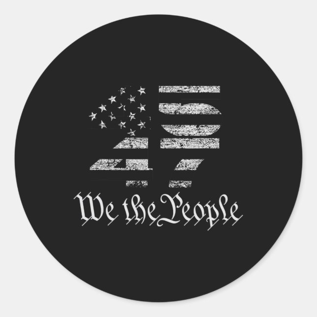 Adesivo Trump 45-47 Sinalizador Dos Eua 2024 Eleição Presi (Frente)