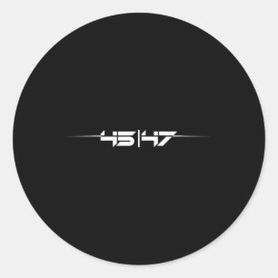 Adesivo Trump 45 47 Trump Retro-Futurística