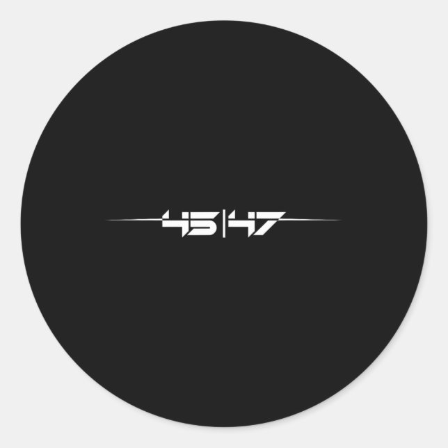 Adesivo Trump 45 47 Trump Retro-Futurística (Frente)