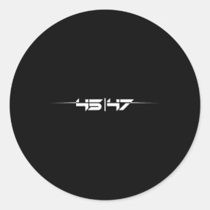 Adesivo Trump 45 47 Trump Retro-Futurística