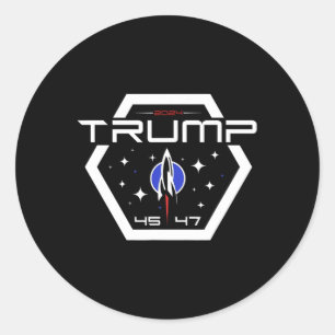Adesivo Trump 45 47 Trump Retro-Futurística Design