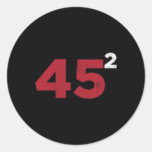 Adesivo Trump 45 Quadrado Dois Termos 2020 Presente para R