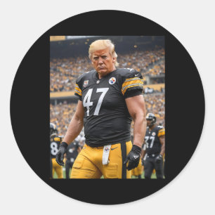 Adesivo Trump 47 Jogador de Futebol Fittsburgh Funny