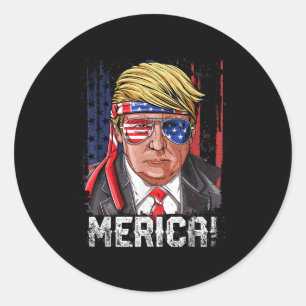Adesivo Trump 4 De Julho Merica Men Women Usa American Fl