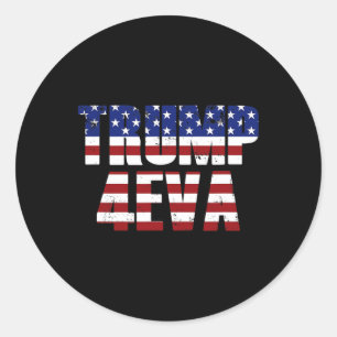 Adesivo Trump 4eva Engraçado Meme do Trump Bandeira Americ