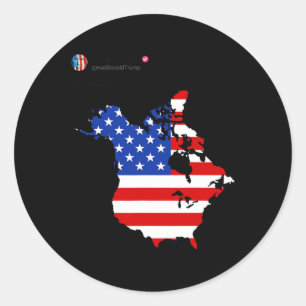 Adesivo Trump 51 State Of American Canada Flag United