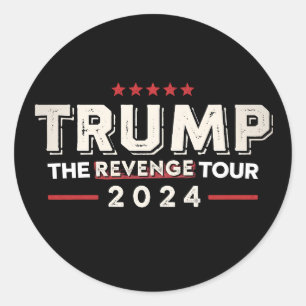 Adesivo Trump A Turnê da Vingança 2024 Vintage
