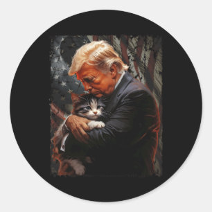 Adesivo Trump Abrindo Um Gato Laranja 2024 Torna Os Gatos