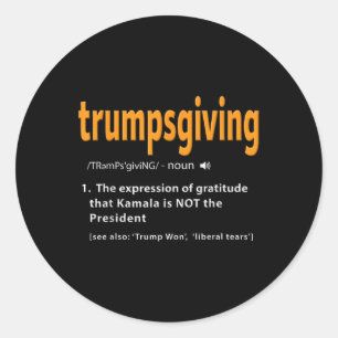 Adesivo Trump Ação de Graças Camisa Engraçada Dia da Turqu