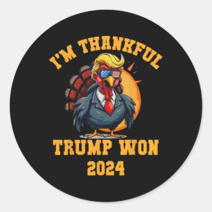 Adesivo Trump Ação de Graças... sou o Trump Won.