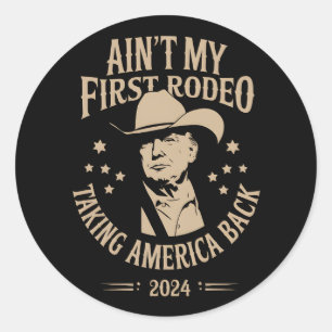 Adesivo Trump Ain não é o meu primeiro cowboy americano