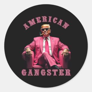 Adesivo Trump American Gangster 47º Presidente Engraçado