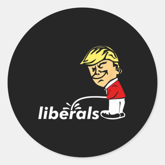 Adesivo Trump Anti Liberal Donald Trump Piscando Liberal (Frente)