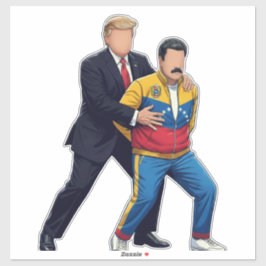Adesivo Trump Arresting Maduro Bold Political Satire