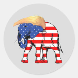 Adesivo Trump Bad Hair Elephat Presidente ZSSG