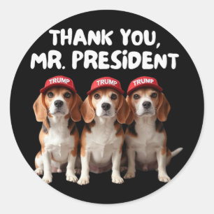 Adesivo Trump Beagles For Trump Supporter Dog Owner Man Wo