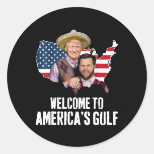 Adesivo Trump Bem-vindo à América do Golfo Trump Vance Irm
