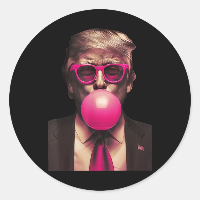 Adesivo Trump Bubble Gum Funny (Frente)